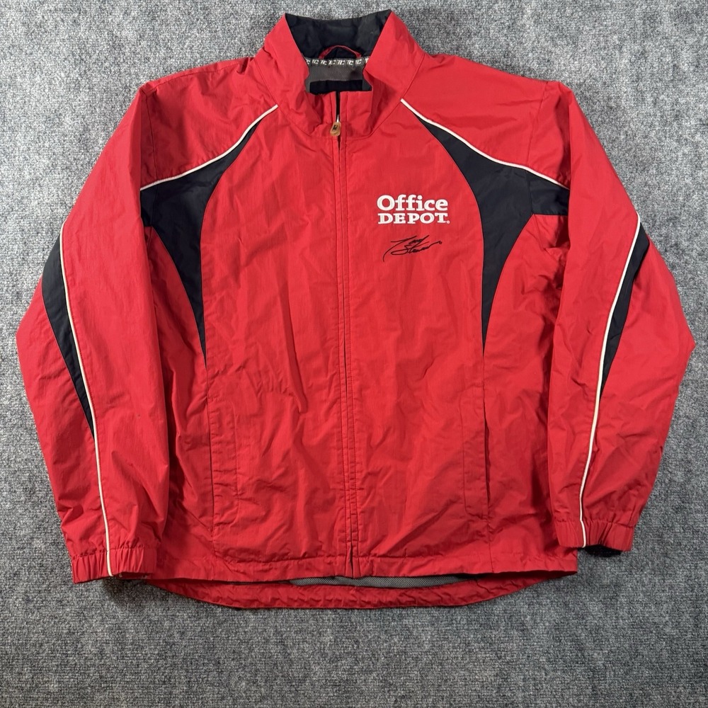 NASCAR OFFICE DEPOT‎ TONY STEWART Mens Large Lightweight Red Jacket